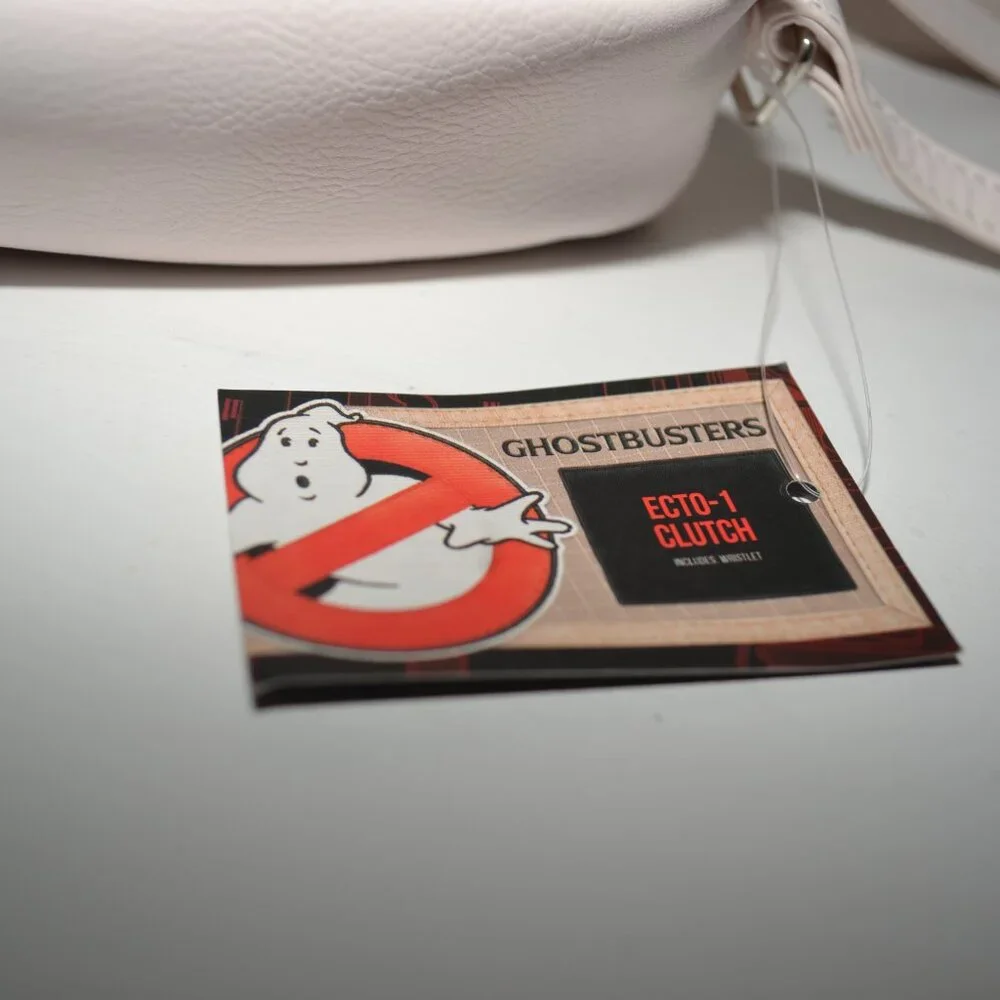Ghostbusters NEW Ecto-1 Car White Iconic 3D Applique faux leather Crossbody Bag